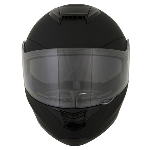 Milwaukee Helmets MPH9835DOT 'Sweeper' Flat Black Advanced Motorcycle Modular Helmet for Men and Women Biker w/ Drop Down Visor