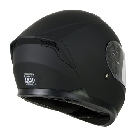 Milwaukee Helmets MPH9835DOT 'Sweeper' Flat Black Advanced Motorcycle Modular Helmet for Men and Women Biker w/ Drop Down Visor