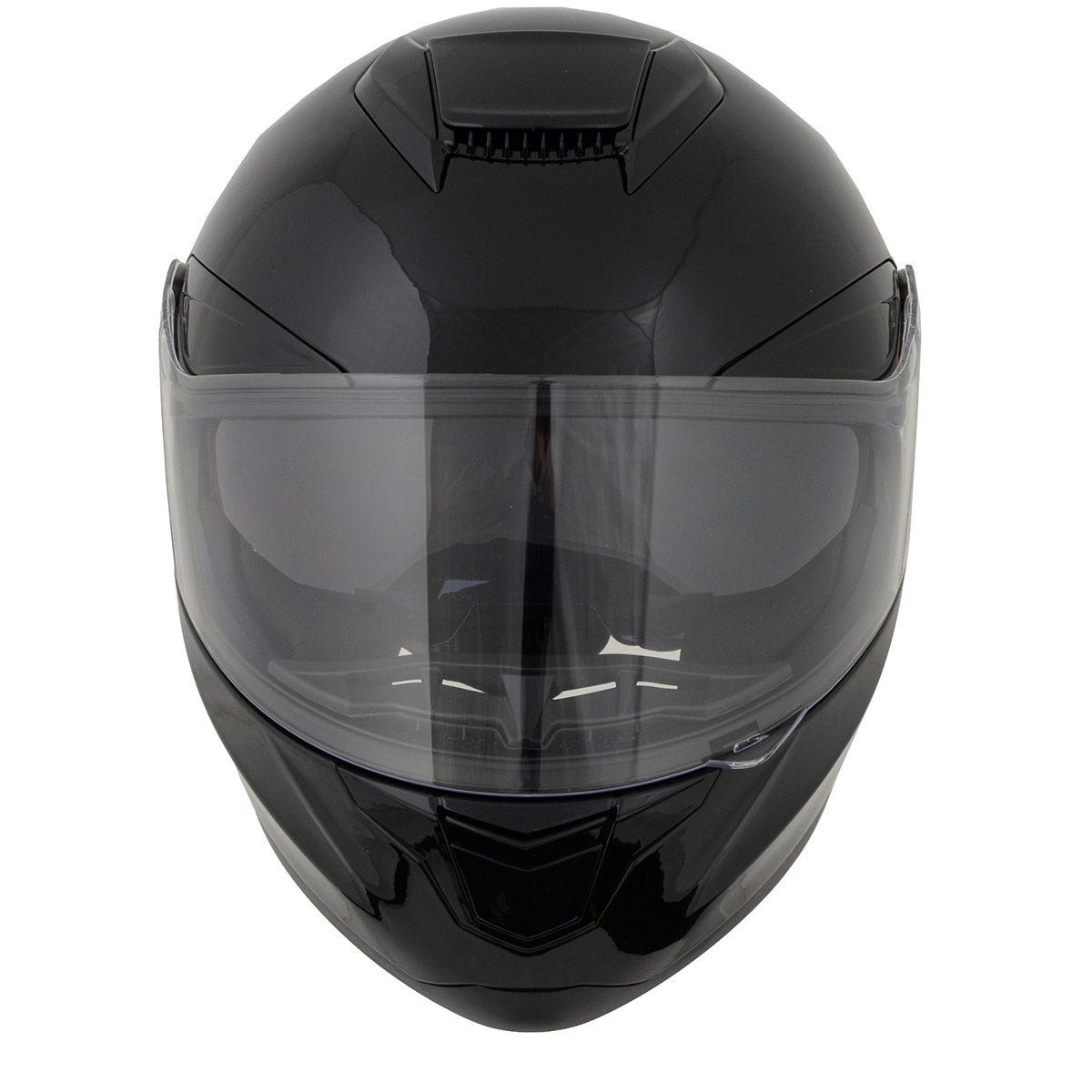 Milwaukee Helmets MPH9836DOT 'Sweeper' Gloss Black Advanced Motorcycle Modular Helmet for Men and Women Biker w/ Drop Down Visor