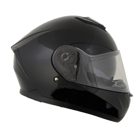 Milwaukee Helmets MPH9836DOT 'Sweeper' Gloss Black Advanced Motorcycle Modular Helmet for Men and Women Biker w/ Drop Down Visor