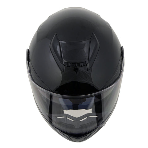 Milwaukee Helmets MPH9836DOT 'Sweeper' Gloss Black Advanced Motorcycle Modular Helmet for Men and Women Biker w/ Drop Down Visor