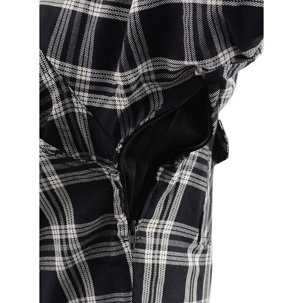 Milwaukee Performance MPL2600 Ladies Black and White Armored Flannel Shirt with Kevlar Protection