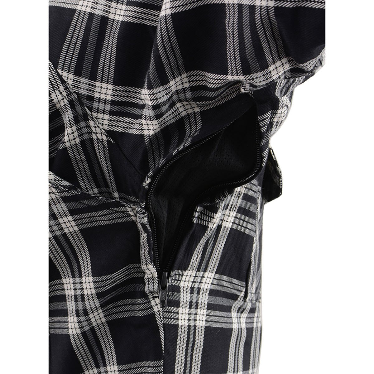 Milwaukee Performance MPL2600 Ladies Black and White Armored Flannel Shirt with Kevlar Protection