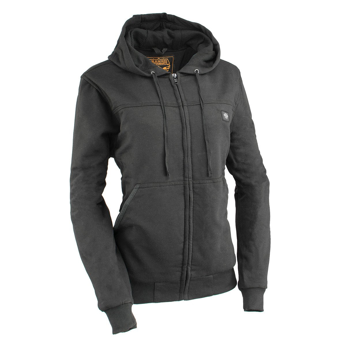 Milwaukee Leather MPL2713SET Women's Black Hoodie with Heating Elements (Battery Pack Included)