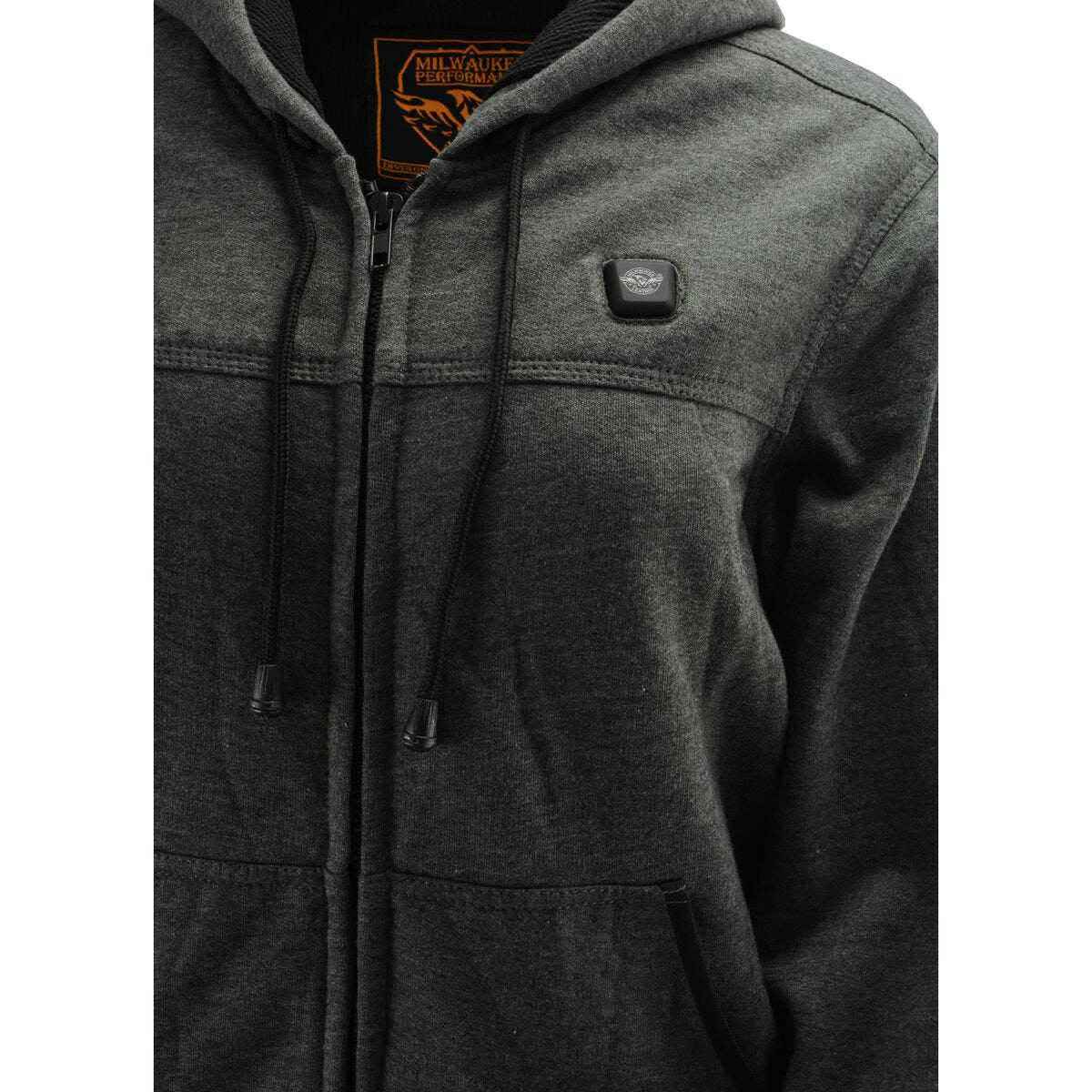 Milwaukee Leather MPL2717DUAL Women's Black 'Heated' Zipper Front Hoodie (Battery Pack Included) - Milwaukee Leather Womens Heated Hoodies