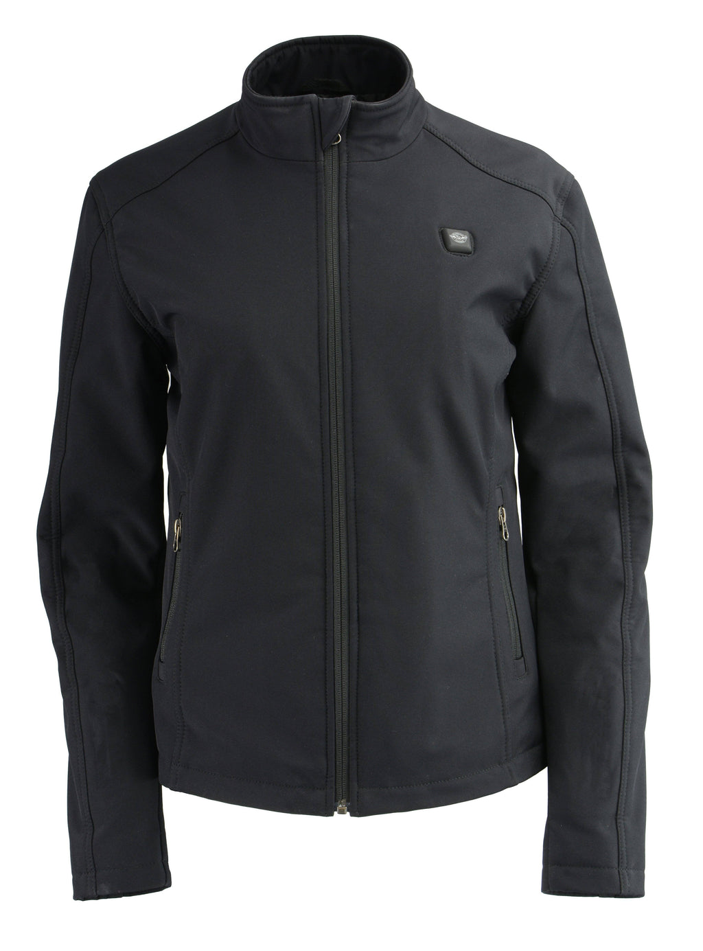 Milwaukee Leather MPL2760SET Women's Black Soft Shell Jacket with Heating Element and Included Battery Pack