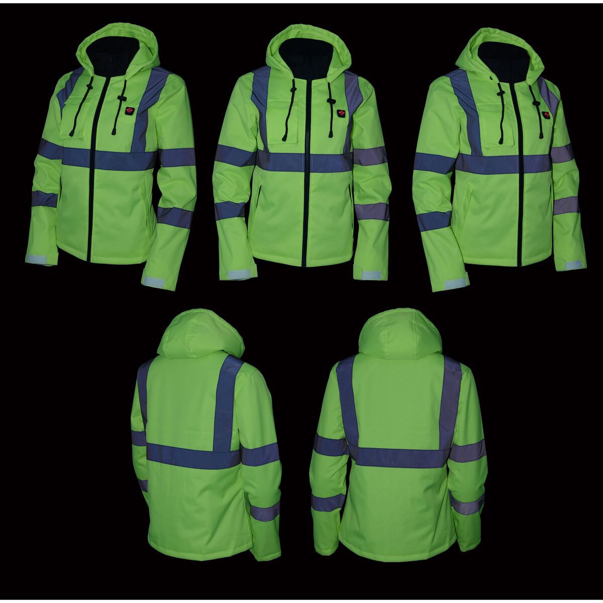 Milwaukee Leather MPL2773SET Women's High-Viz 'Heated' Textile Jacket (Battery Pack Included)