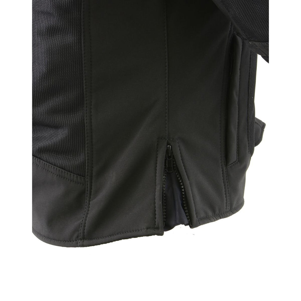 Milwaukee Leather MPL2775 Ladies Black Armored Textile and Mesh Racing Jacket