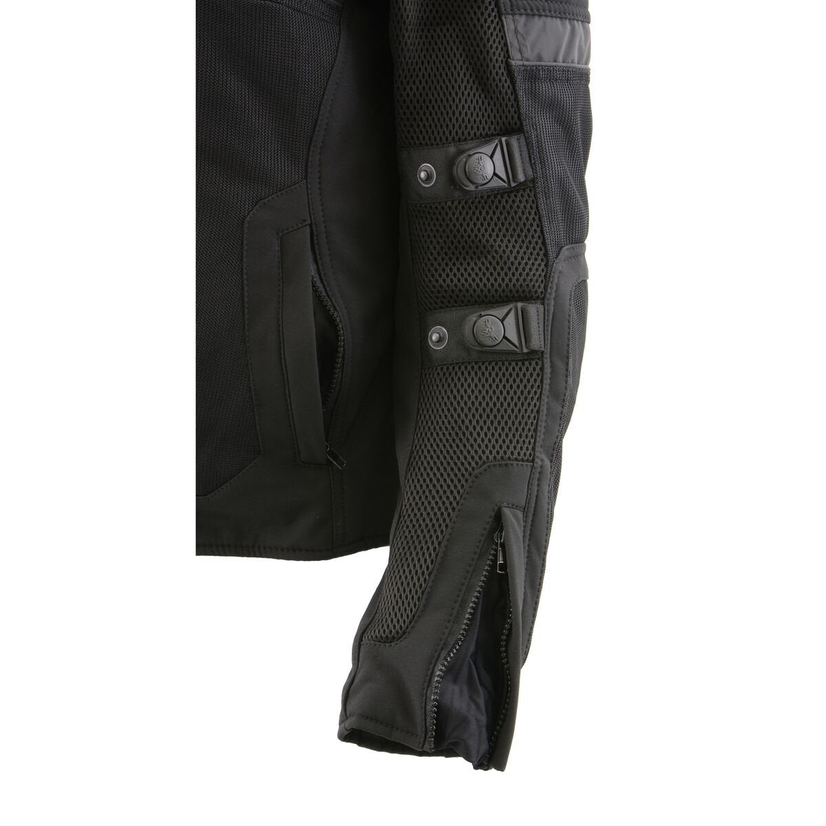 Milwaukee Leather MPL2775 Ladies Black Armored Textile and Mesh Racing Jacket
