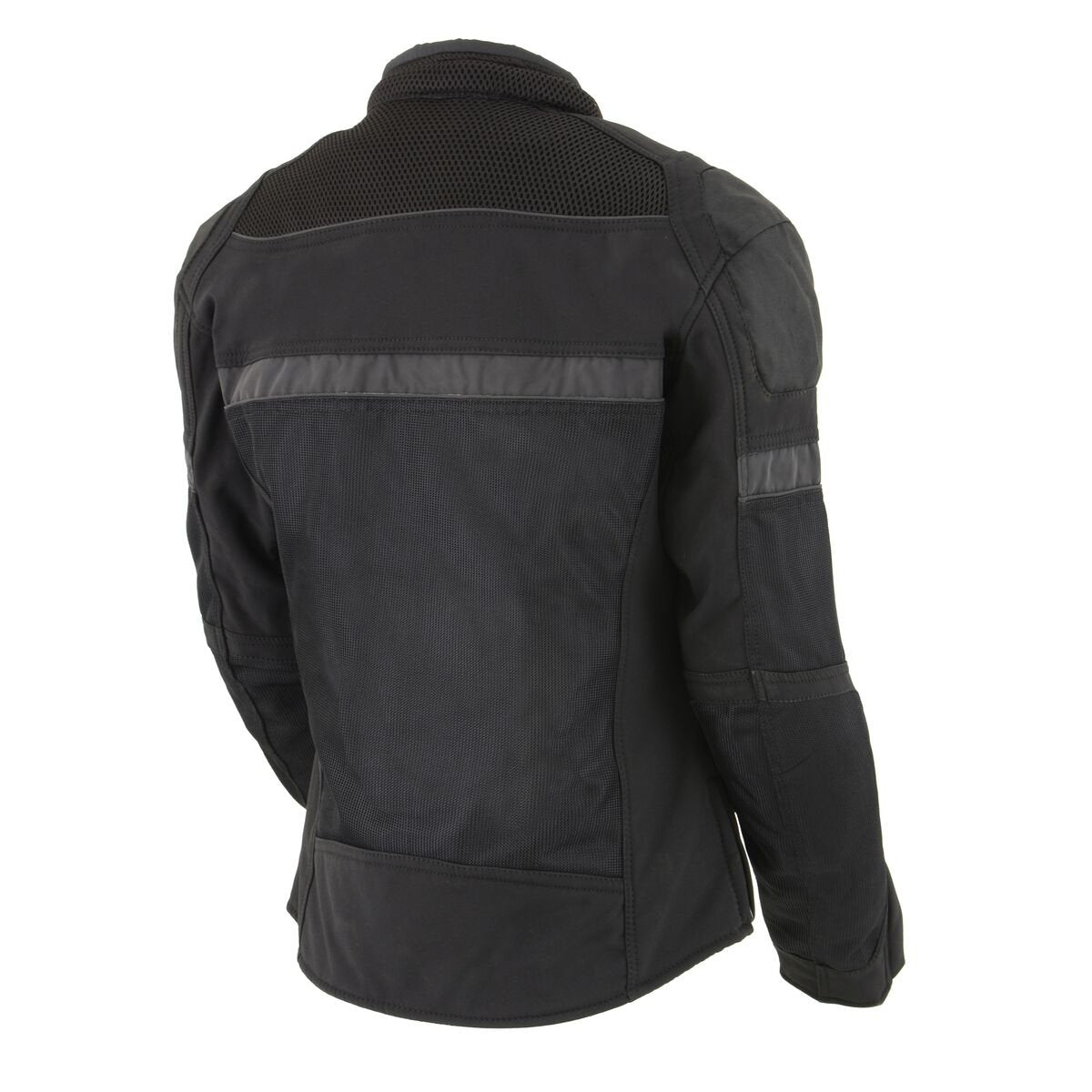 Milwaukee Leather MPL2775 Ladies Black Armored Textile and Mesh Racing Jacket
