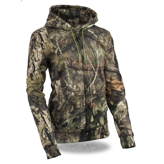 Milwaukee Performance MPL2777 Women's Mossy Oak Camouflage Hoodie with Zipper Front - Milwaukee Leather Womens Hoodies