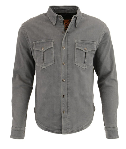 Milwaukee Performance MPM1621 Men's Grey Armored Denim Shirt with Aramid® by DuPont™ Fibers