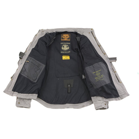 Milwaukee Performance MPM1621 Men's Grey Armored Denim Shirt with Aramid® by DuPont™ Fibers