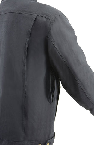 Milwaukee Leather MPM1623 Men's Black Armored Biker Shirt with Reinforced Fibers
