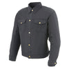 Milwaukee Leather MPM1623 Men's Black Armored Biker Shirt with Reinforced Fibers