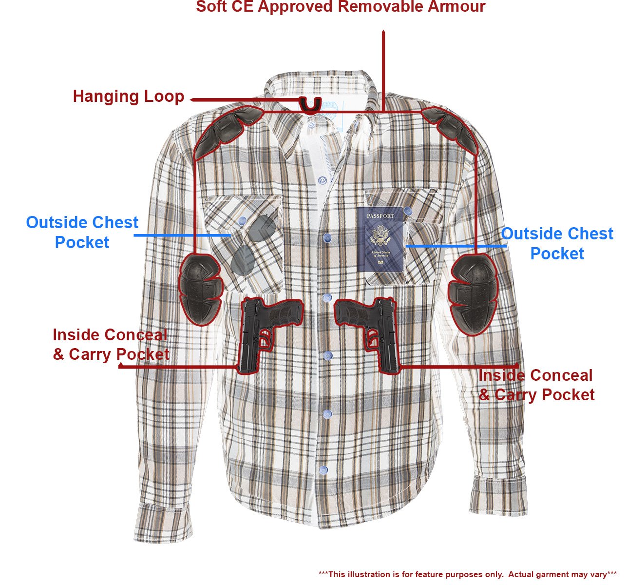 Milwaukee Performance MPM1626 Men's Armored Flannel Biker Shirt with Aramid® by DuPont™ Fibers