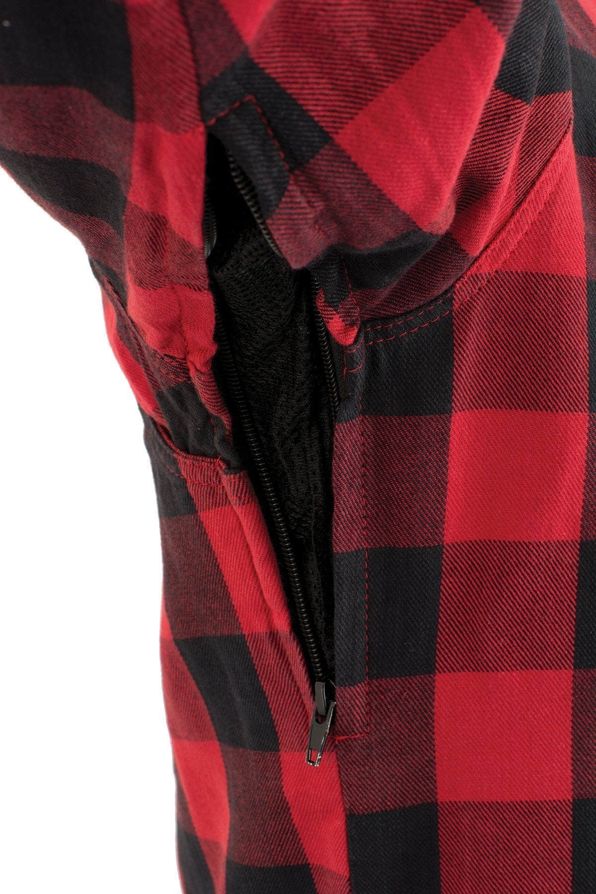 Milwaukee Performance MPM1631 Men's Armored Checkered Flannel Biker Shirt with Aramid® by DuPont™ Fibers