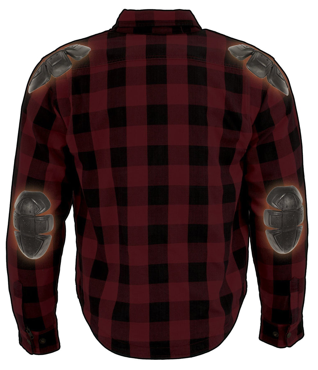 Milwaukee Performance MPM1631 Men's Armored Checkered Flannel Biker Shirt with Aramid® by DuPont™ Fibers
