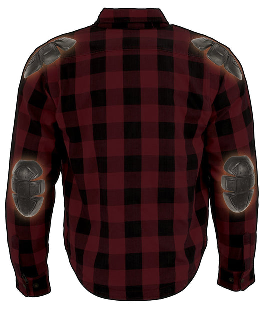 Milwaukee Performance MPM1631 Men's Armored Checkered Flannel Biker Shirt with Aramid® by DuPont™ Fibers