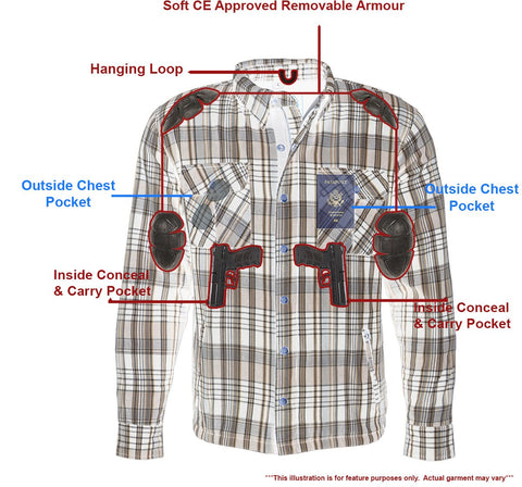Milwaukee Performance MPM1636 Men's Armored Flannel Biker Jacket with Aramid® by DuPont™ Fibers