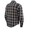 Milwaukee Performance MPM1643 Men's Brown, Black and White Armored Long Sleeve Flannel Shirt with Kevlar