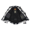 Milwaukee Performance MPM1644 Men's Black and White Armored Long Sleeve Flannel Shirt with Kevlar