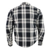 Milwaukee Performance MPM1644 Men's Black and White Armored Long Sleeve Flannel Shirt with Kevlar