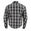 Milwaukee Performance MPM1646 Men's Black and White Armored Long Sleeve Flannel Shirt with Kevlar
