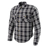 Milwaukee Performance MPM1646 Men's Black and White Armored Long Sleeve Flannel Shirt with Kevlar