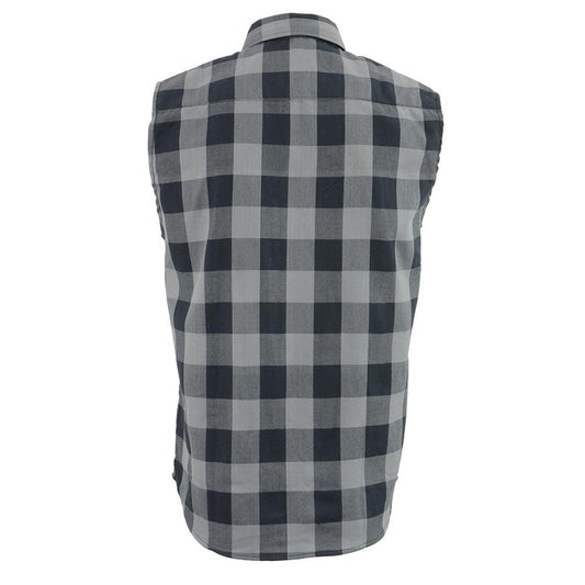 Milwaukee Performance MPM1648 Men's Black and Grey Sleeveless Shirt - Milwaukee Performance Mens Armored Shirts
