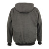 Milwaukee Leather MPM1717DUAL Men's Grey 'Heated' Hoodie with Glove Connection (Battery Pack Included) - Milwaukee Leather Mens Heated Hoodies