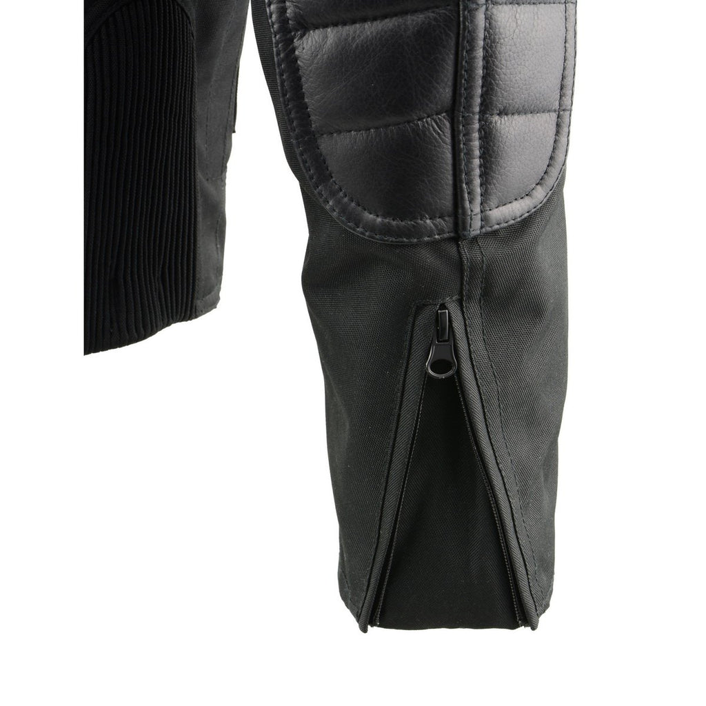 Milwaukee Leather MPM1751 Men's 'Burnt Orange' Leather and Textile Armored Jacket