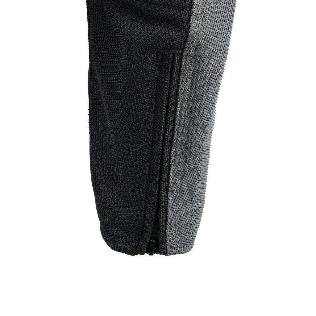 Milwaukee Leather MPM1752 Men's Black and Grey Mesh Armored Racing Jacket