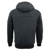 Milwaukee Leather MPM1761SET Men's Black 'Heated' Soft Shell Racing Style Jacket with Hoodie (Battery Pack Included)