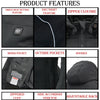 Milwaukee Leather MPM1761SET Men's Black 'Heated' Soft Shell Racing Style Jacket with Hoodie (Battery Pack Included)