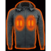 Milwaukee Leather MPM1761SET Men's Black 'Heated' Soft Shell Racing Style Jacket with Hoodie (Battery Pack Included)