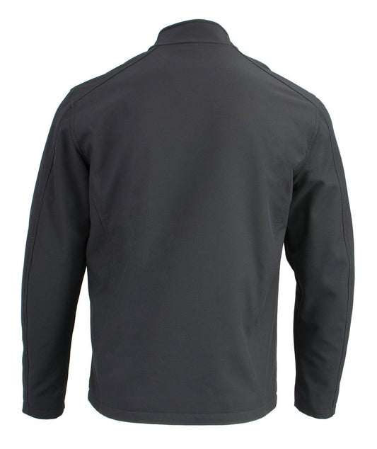 Milwaukee Leather MPM1762SET Men's Black 'Heated' Collarless Soft Shell Jacket (Battery Pack Included)