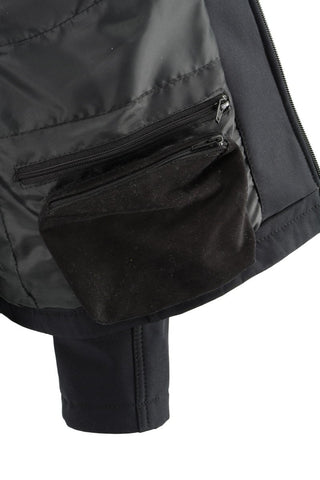Milwaukee Leather MPM1762SET Men's Grey 'Heated' Collarless Soft Shell Jacket (Battery Pack Included)