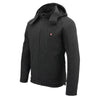 Milwaukee Leather MPM1767SET Men's Black 'Heated' Soft Shell Hooded Zipper Front Jacket (Battery Pack Included)