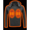 Milwaukee Leather MPM1767SET Men's Black 'Heated' Soft Shell Hooded Zipper Front Jacket (Battery Pack Included)