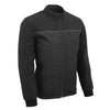 Milwaukee Leather MPM1780 Men's Black Textile and Fleece Combo Jacket with Reflective Piping