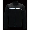 Milwaukee Leather MPM1784 Men's Black Micro Fleece Zipper Front Jacket with Reflective Stripes