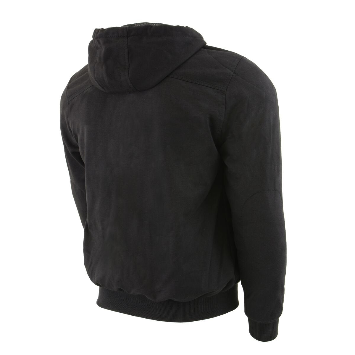 Milwaukee Leather MPM1788 Men's Black CE Approved Armored Riding Hoodie Sweater w/ Aramid by DuPont Fibers