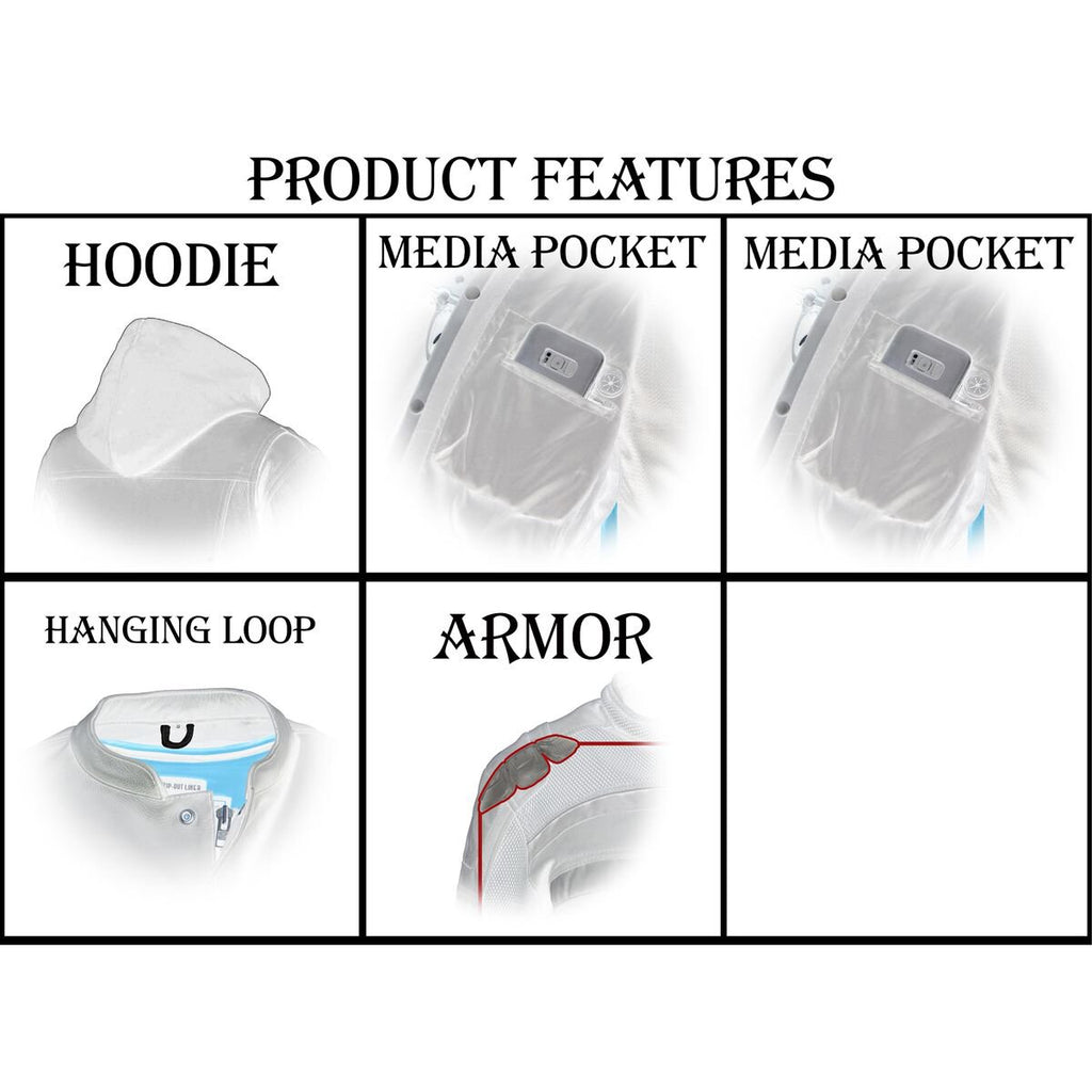 Milwaukee Performance MPM1788 Men's Silver CE Approved Removable Armored Hoodie with Aramid By Dupont - Milwaukee Performance Mens Textile Hoodie Jackets