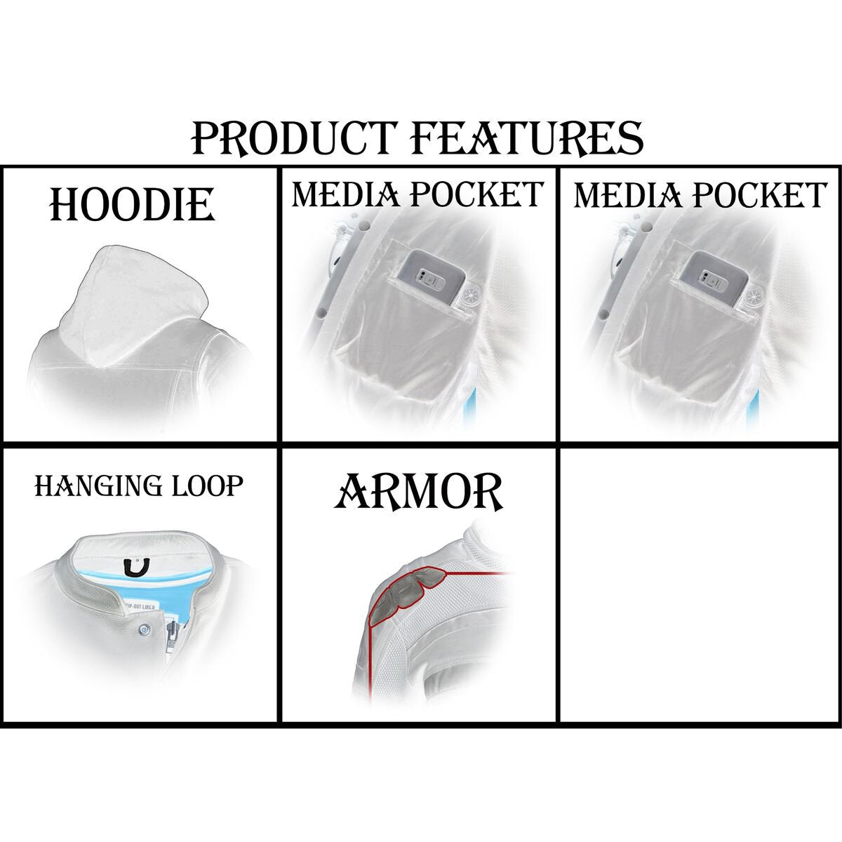 Milwaukee Performance MPM1788 Men's Silver CE Approved Removable Armored Hoodie with Aramid By Dupont - Milwaukee Performance Mens Textile Hoodie Jackets