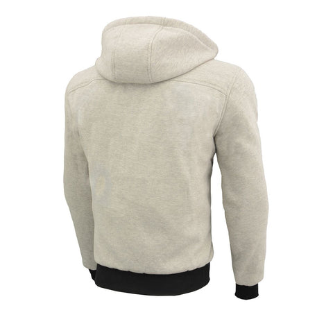 Milwaukee Leather MPM1788 Men's Silver CE Approved Armored Riding Hoodie with Aramid by DuPont Fibers