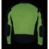Milwaukee Leather MPM1790 Men's Black and Neon Green Hi Vis Mesh Racer Jacket with Dual Gun Pockets - Milwaukee Leather Mens Textile Jackets