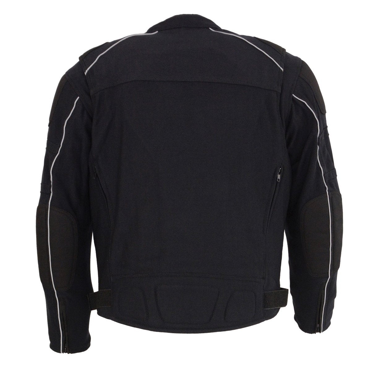 Milwaukee Leather MPM1791 Men's Black Textile Armored Jacket with Removable Rain Jacket Liner - Milwaukee Leather Mens Textile Jackets