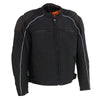 Milwaukee Leather MPM1791 Men's Black Armored Textile Motorcycle Jacket-All Season Jacket w/ Removable Liner