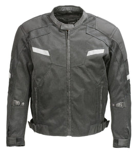 Milwaukee Leather MPM1792 Black Men's Armored Textile Jacket with Dual Gun Pockets - Milwaukee Leather Mens Textile Jackets